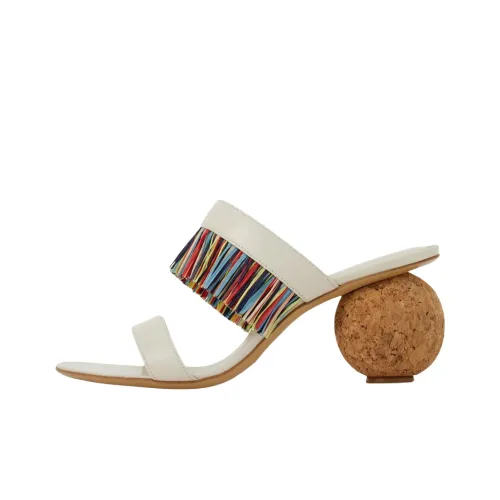 Ferragamo Слипоны 7,5 см Женские Молочно-белые