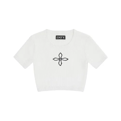 SMFK x Wonderland Небесно-белый Женский Короткий Топ