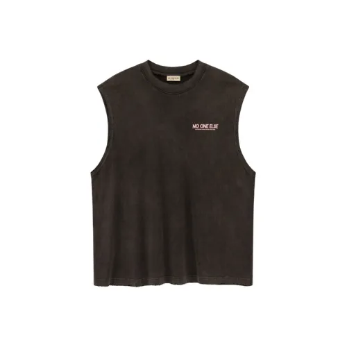 NO ONE ELSE Черно-серая унисекс майка