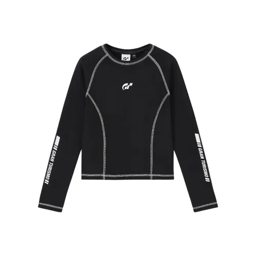 GU Gran Turismo Collaboration Черные Женские Футболки