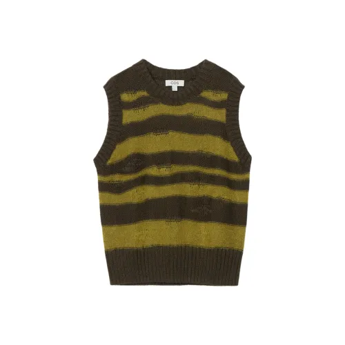 COS Майка Женская Зеленая Полосатая