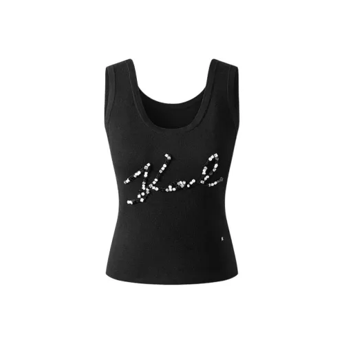 Karl Lagerfeld Майка Женская Черная