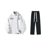 Комплект (белый топ+черные брюки)