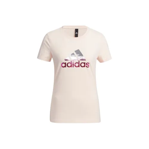 Adidas Комплект с короткими рукавами T-рубашка женский розовый олово