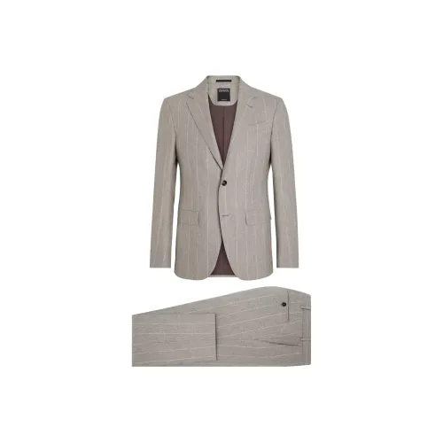 Zegna Бизнес-костюм Мужской Айвори Белый