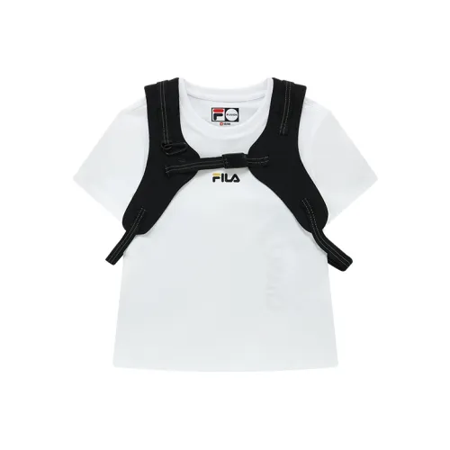 FILA FUSION FILA FUSION Sports Lifestyle Series Комплект с короткими рукавами T-рубашка Женская Стандартная Белая