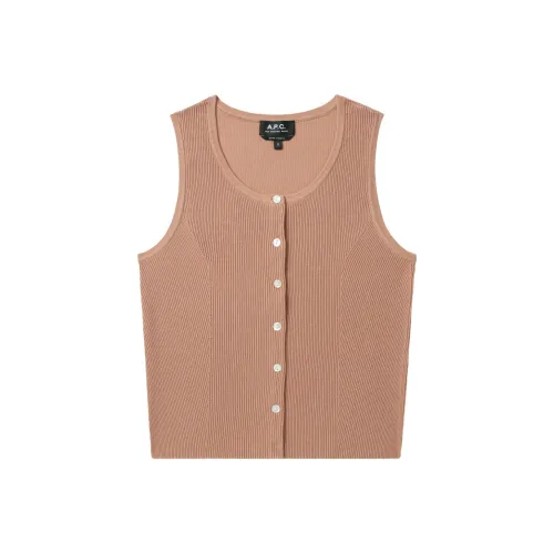 A.P.C SS25 Майка Женская Песочного Бежевого Цвета