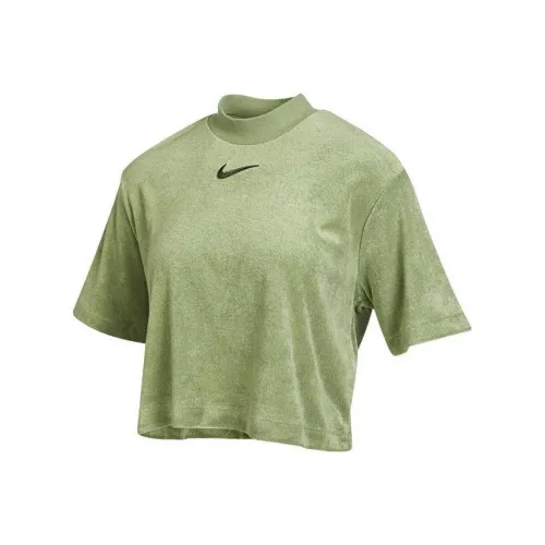 NIKE Зеленые Женские Короткие Топы