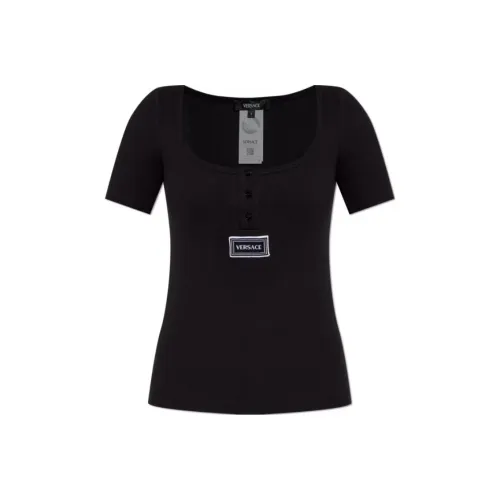 VERSACE Черные Женские Т-рубашки