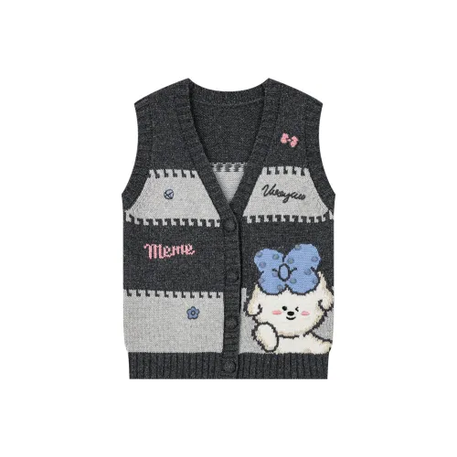 UOOYAA x NAIWAJIAZU LIANMINGKUAN Майка Женская Серого цвета