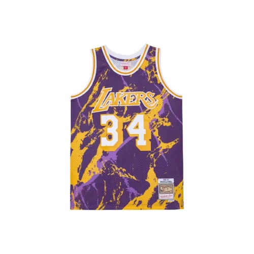 Mitchell Ness Фиолетовый Золотой Унисекс Баскетбольная Форма