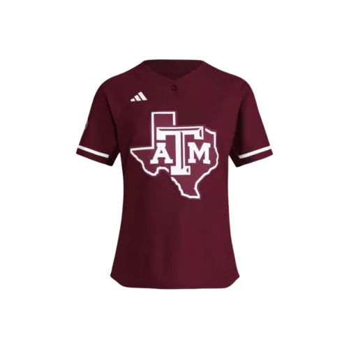 Adidas Texas A M Стандартная футболка женская каштанового цвета
