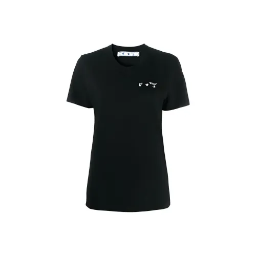 Off Белый SS21 Черный Женские Т-рубашки