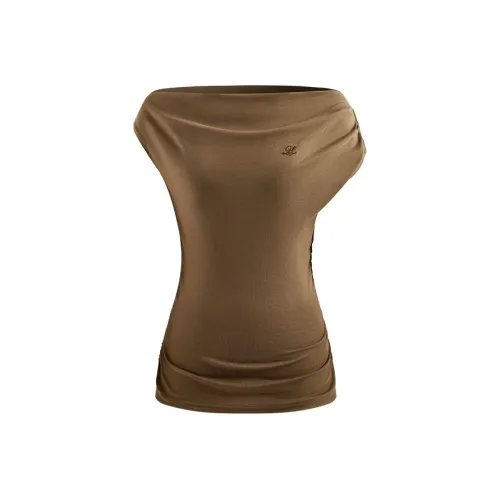 A21 Стандартная T-рубашка Женская Кофейно-зеленая