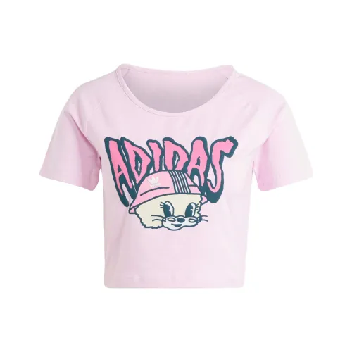 adidas originals GRAPHIC BABY Розовые Женские Футболки