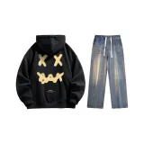 Set (Black Top + Nostalgic Blue Jeans)  
Комплект (Черный топ + Ностальгические синие джинсы)