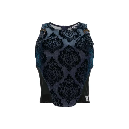 VERSACE JEANS COUTURE SS24 Майка Женская Морской Синий