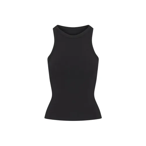 SKIMS Хлопок Джерси Круглый вырез Майка Женская SOOT Дымчато-серый