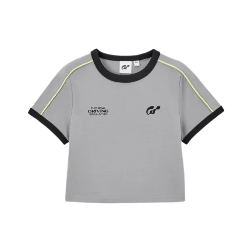 GU Gran Turismo Collaboration Серые Женские Футболки