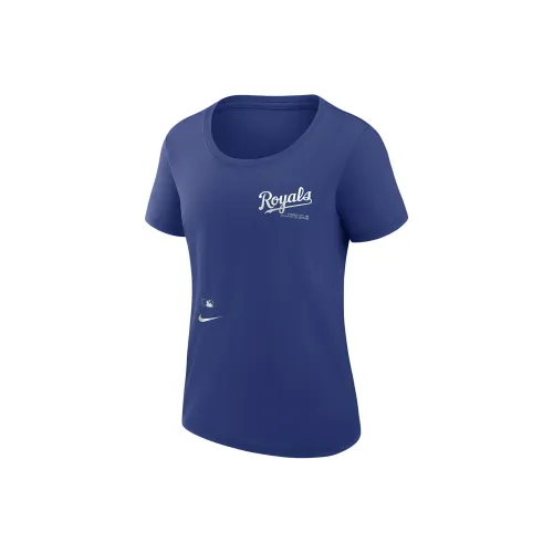 nike x MLB T-Shirt Женская Синяя Kansas City Royals