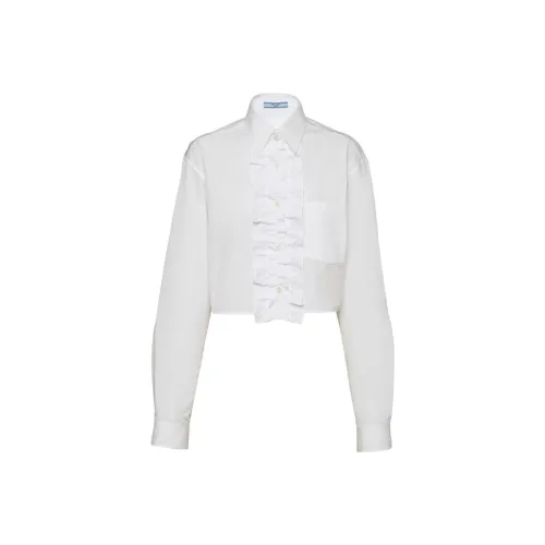 PRADA Белый Женские Короткие Топы