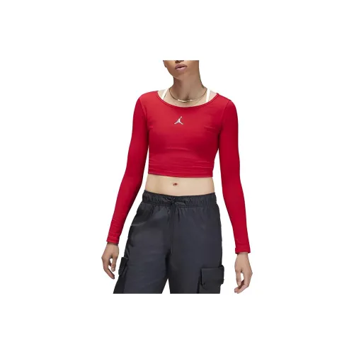 JORDAN Фитнес-красный Женский Короткий Топ