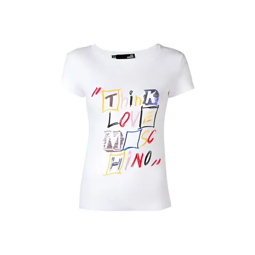 LOVE MOSCHINO Белые Женские Футболки