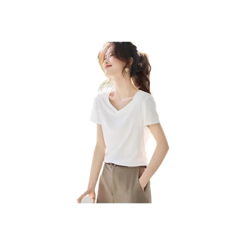Mo Han Yi Mei T Рубашка Женская Белая