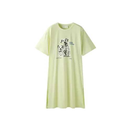 MEONSILL Ночная сорочка Женская Лаймово-зеленая