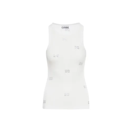 GANNI Белые Женские Майки