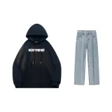 Set (Black Top + Blue Mud Jeans)  
Комплект (Черный топ + Синие джинсы цвета грязи)