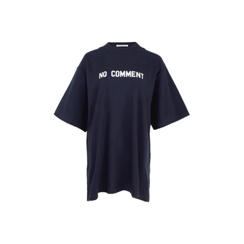 Balenciaga SS22 Рукав с оборванным плечом T-рубашка Женская Темно-синий