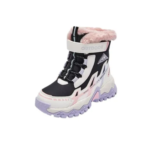 Balabala ACCOMPANY GROWTH Детские зимние сапоги MID Топ Белый черный Тон/00319 Дошкольный