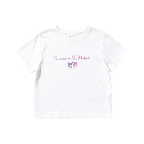UNIQLO Sanrio Three Little Piglets Co-brandedTHREE Little Piglets Co Branded T Рубашка Женская Белая