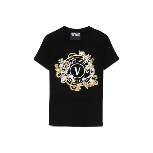 VERSACE JEANS COUTURE T-рубашка женская черная