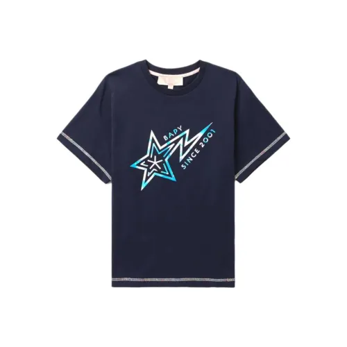 A BATHING APE T-Shirt Женская Морской Синий