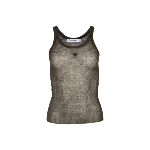 DIOR Майка Женская Оливково-Зеленая