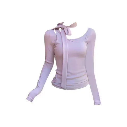 PLAY BUSH Фиолетовый Женские T-рубашки