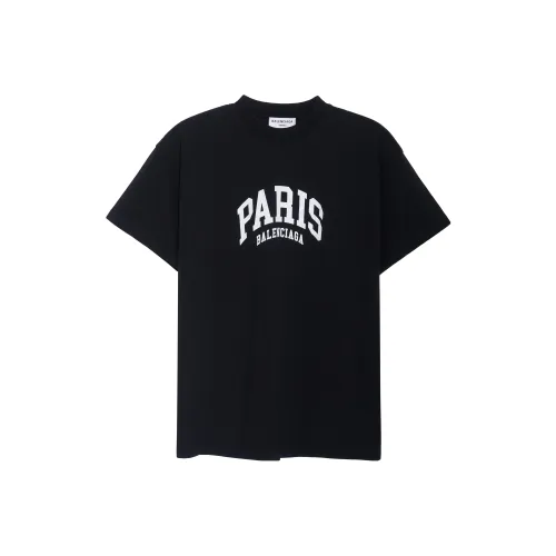 Balenciaga Cities Paris SS22 T-Shirt Loose Fit Women's Black
