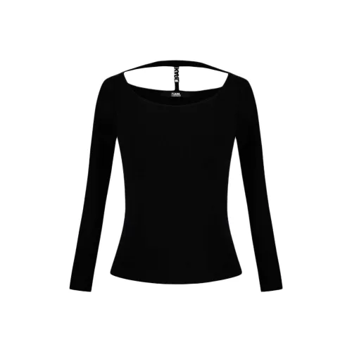 KARL LAGERFELD SS25 Стандартная T-рубашка Женская Черная