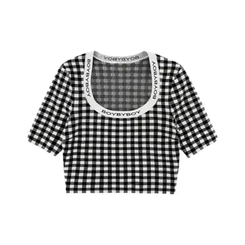 BOY BY BOY Черный Женские Короткие Топы