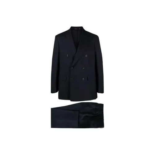 Canali Темно-синий Синий Мужской Деловой Костюм