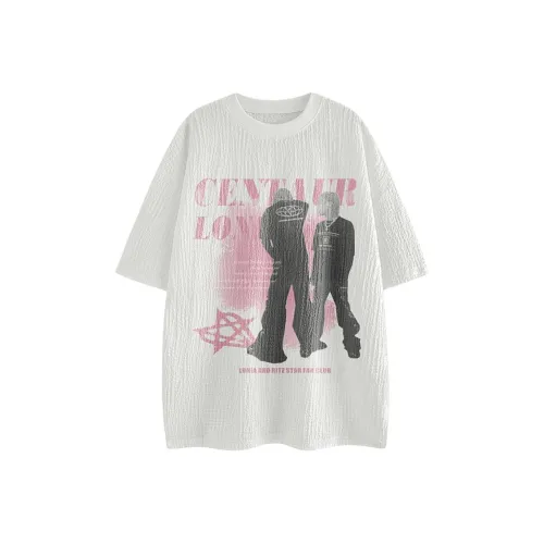 51XXHA Рукав с оборванным плечом T-рубашка Унисекс Белый