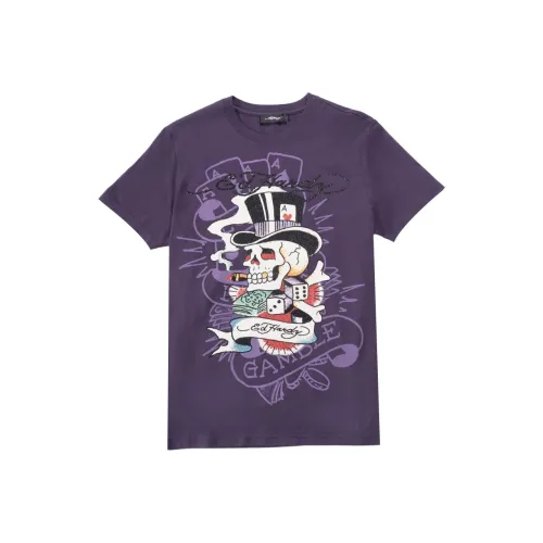 Ed Hardy Ягодно-фиолетовый Мужской T-рубашки