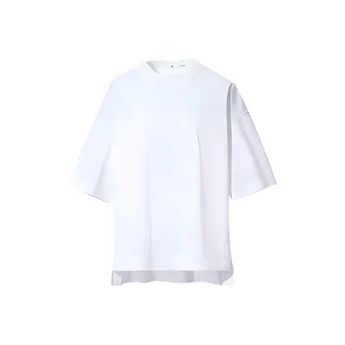 UNIQLO x JIL SANDER Рубашка с оборванным плечом T Женская Белая