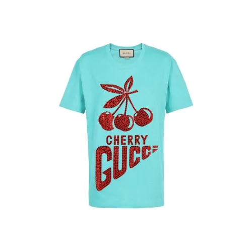 GUCCI Светло-синие Женские футболки