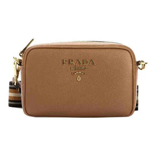 PRADA Сумка через плечо из коровьей кожи стандартная женская бежево-желтая