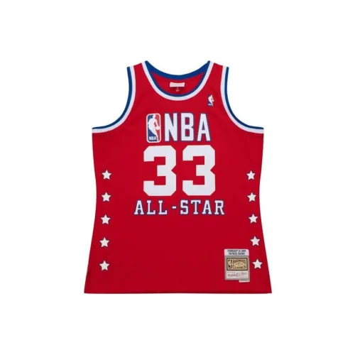 Mitchell Ness Красный Мужская баскетбольная футболка