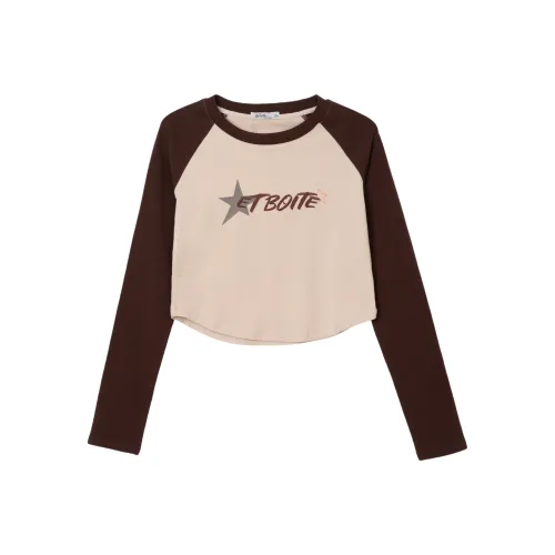 FAWENXIANGZI T-рубашка Женская Абрикос