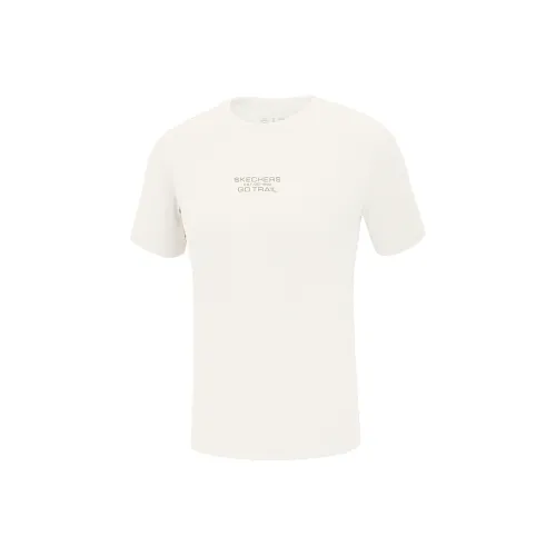 Skechers GO DRI T Shirt Женская Зефирно-белая